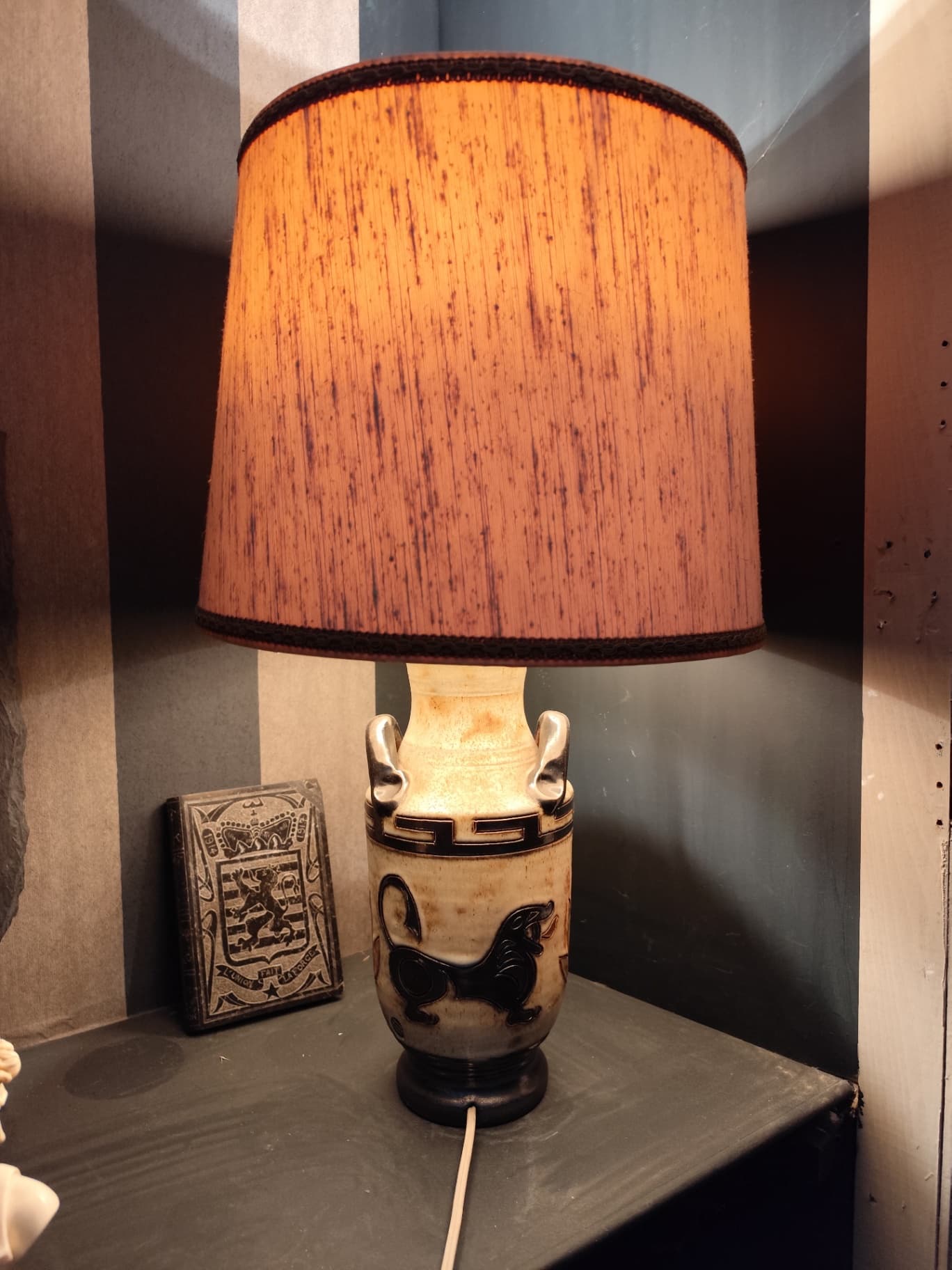 Lampe boule céramique style boufioul Belgique