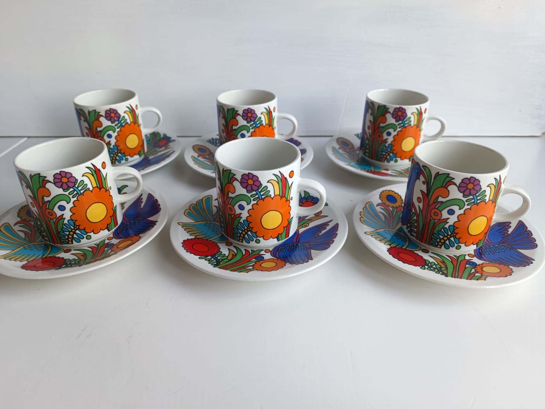 6 Mugs et 6 Sous-Tasses Villeroy & Boch Acapulco