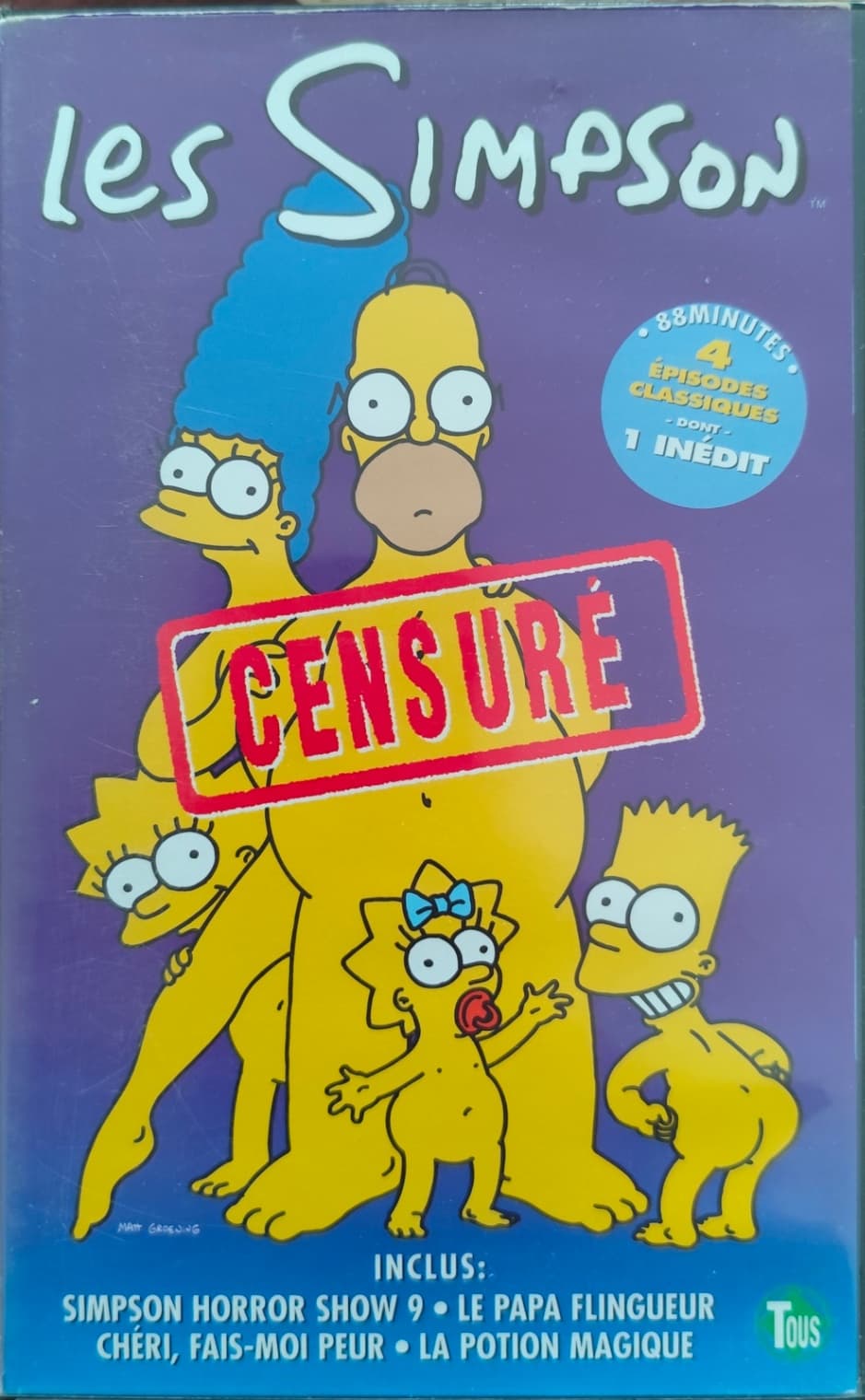 VHS Les Simpson - Compilation Épisodes Censurés