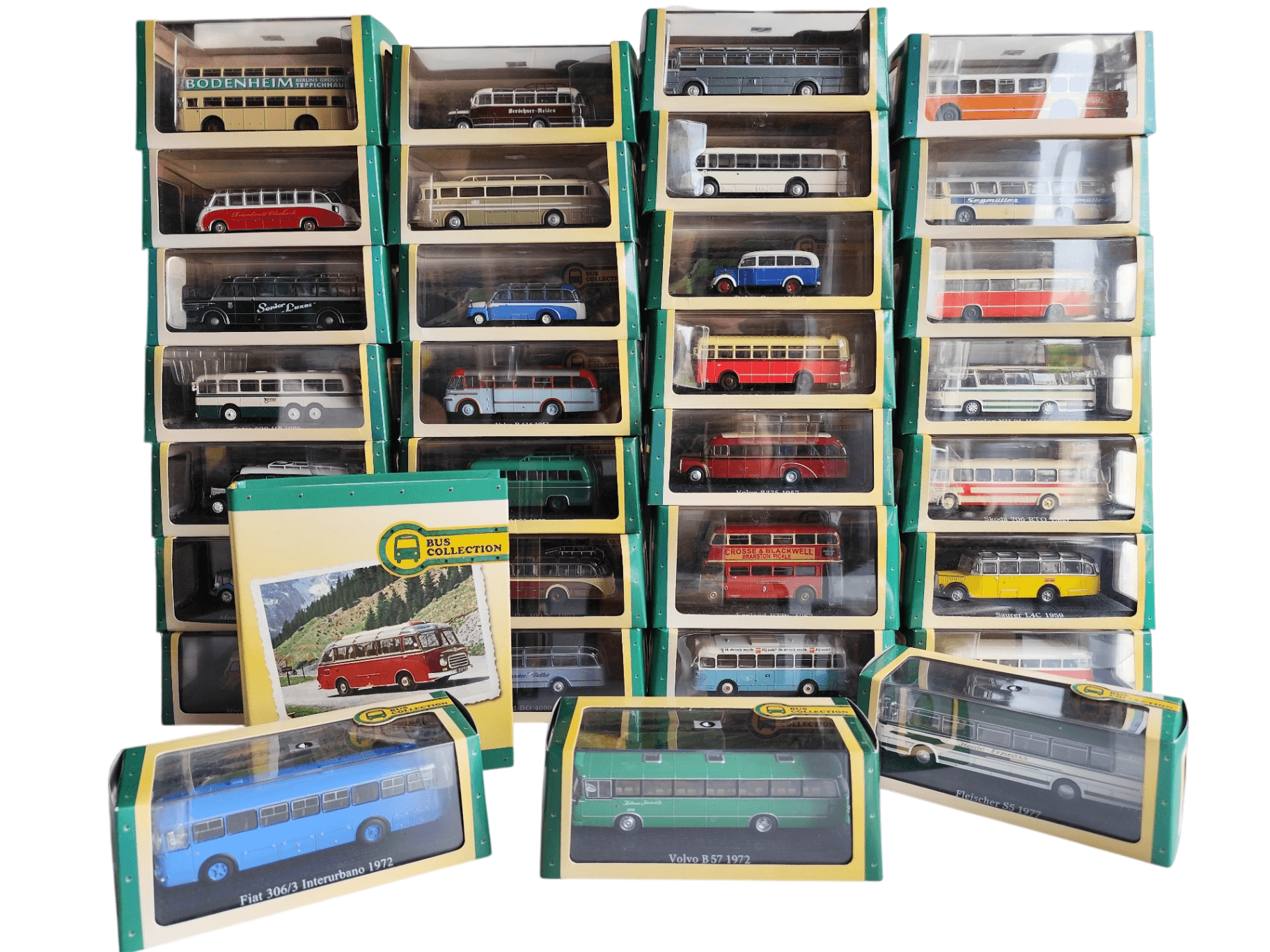 Collection complète 31 bus miniatures Atlas 1:72 fascicules