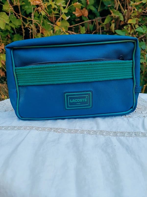 Trousse de Toilette Lacoste Vintage Bleu Vert