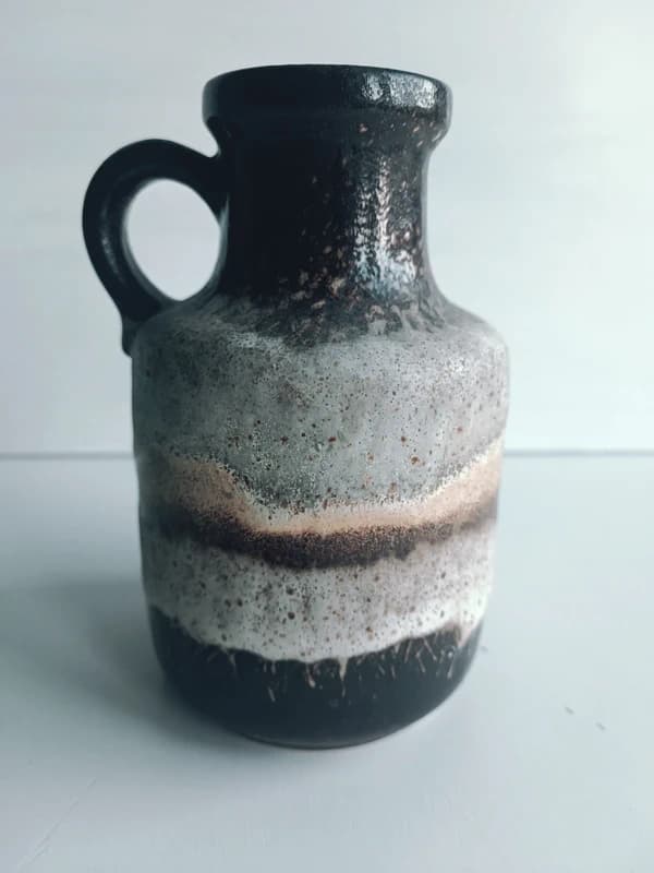 Vase pichet Scheurich 414-15 céramique Fat Lava, West Germany