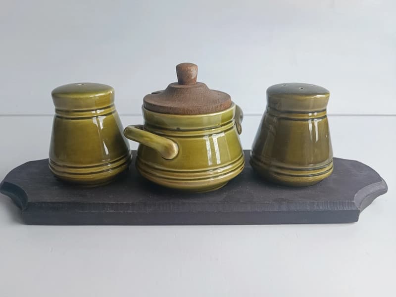 Service condiments vintage vert West Germany