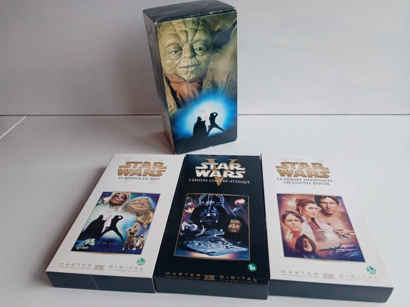 Coffret VHS Star Wars Trilogie THX Master Digital, boîte Yoda