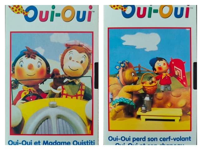 Lot de 2 cassettes VHS Oui-Oui (Enid Blyton) : 4 épisodes